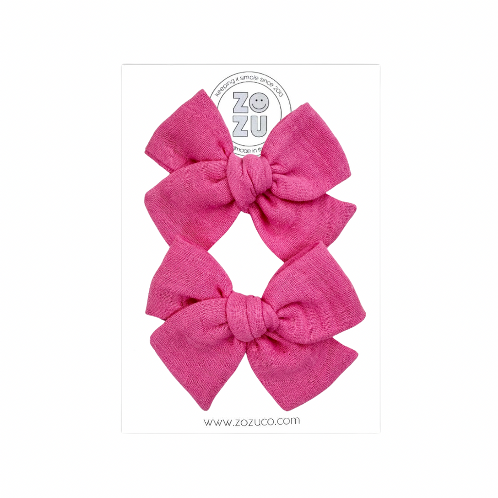 Pink Raspberry Gauze :: Mini Voyager Pigtail Set