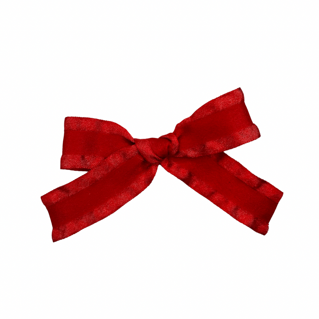 Red Ruffle Edge :: Ribbon Mini Explorer Bow