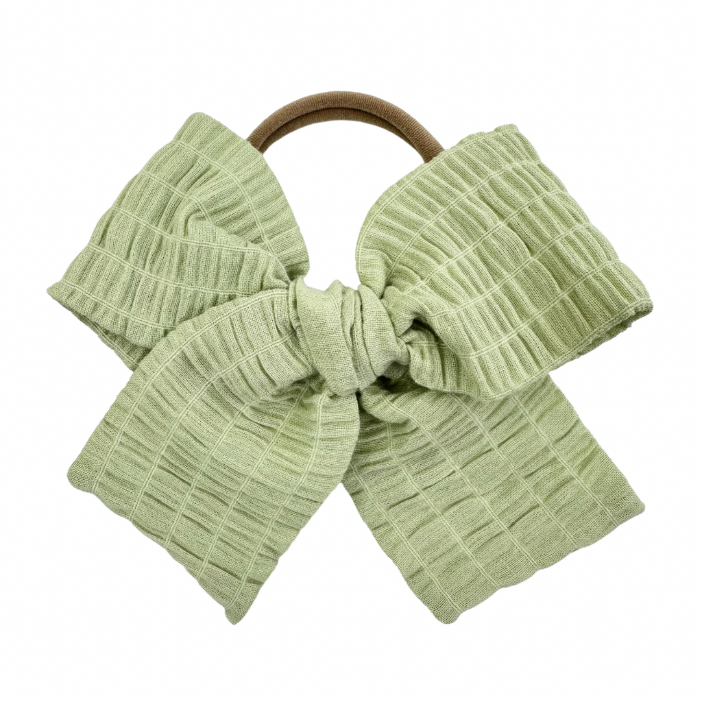Green Smocked :: Voyager Bow