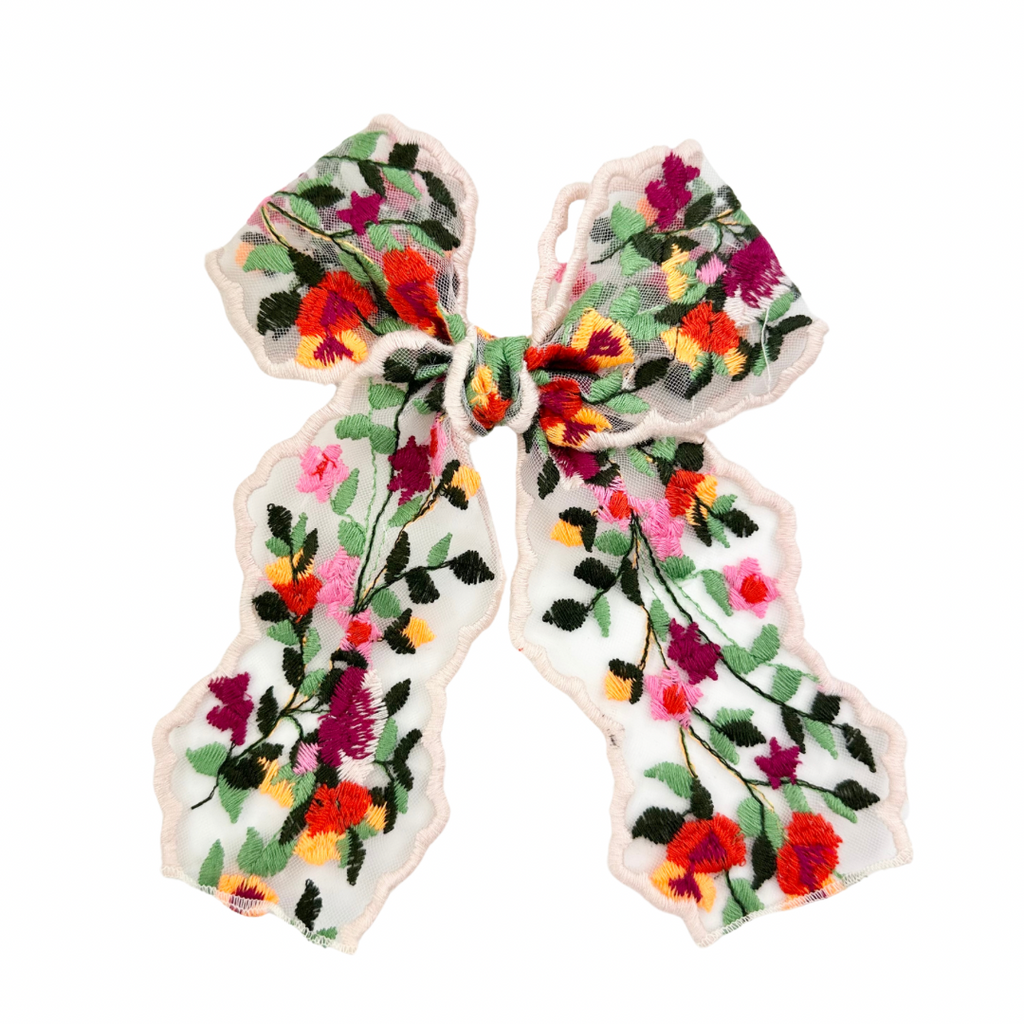 Embroidered Floral Tulle :: Oversized Ribbon Pioneer
