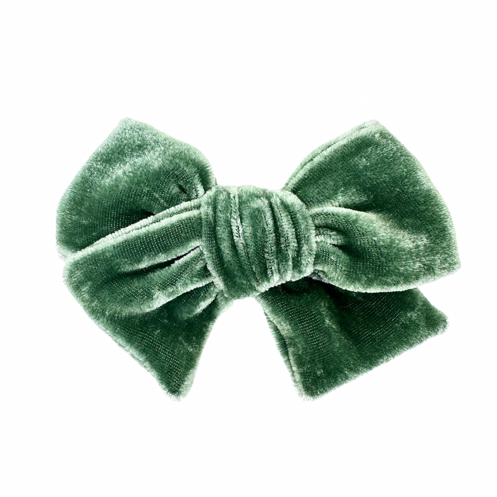 Green Velvet :: Mini Voyager Bow