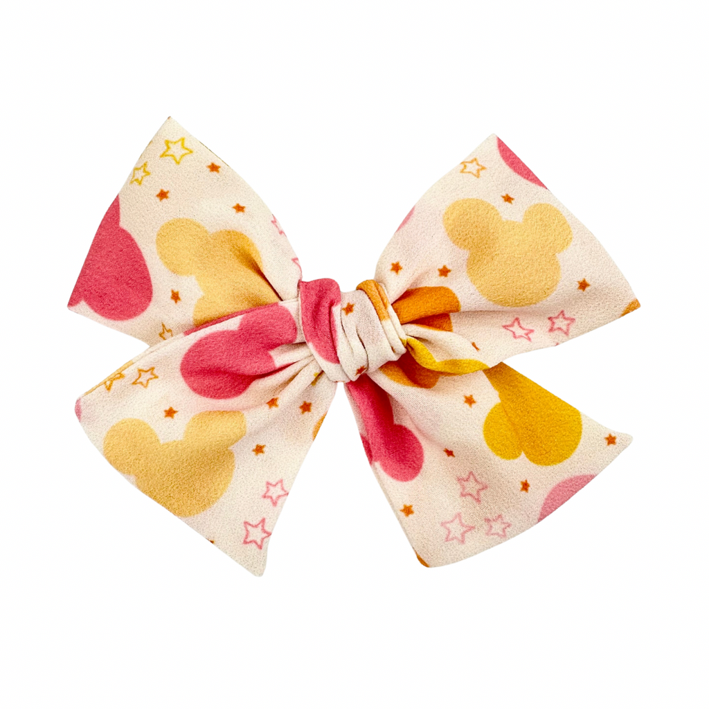 Mouse Ears in Sorbet :: Mini Voyager Bow