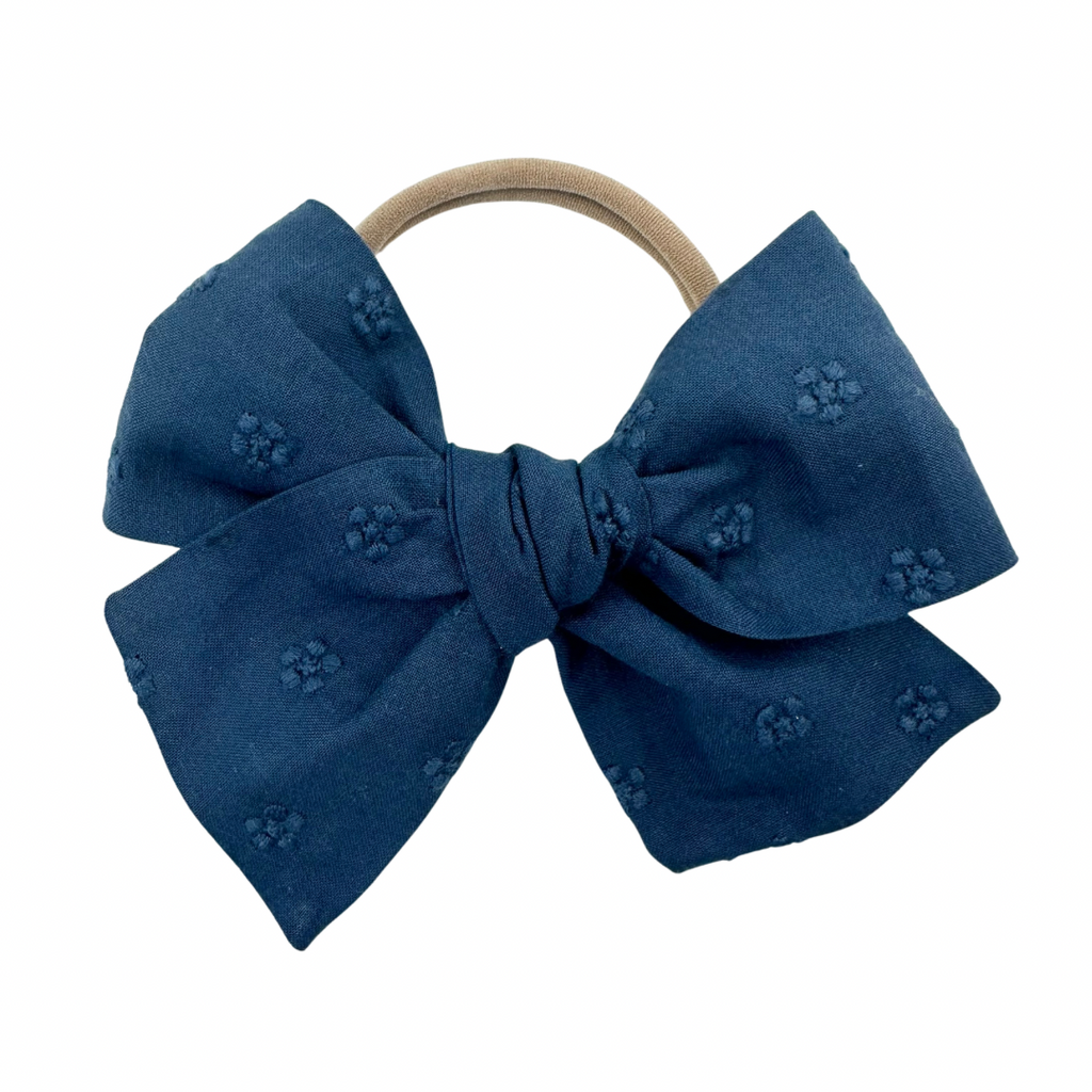 Navy Embroidered :: Voyager Bow