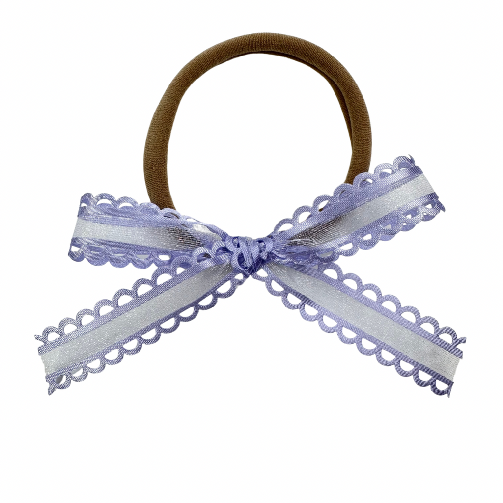 Lavender Scallop :: Ribbon Mini Explorer Bow