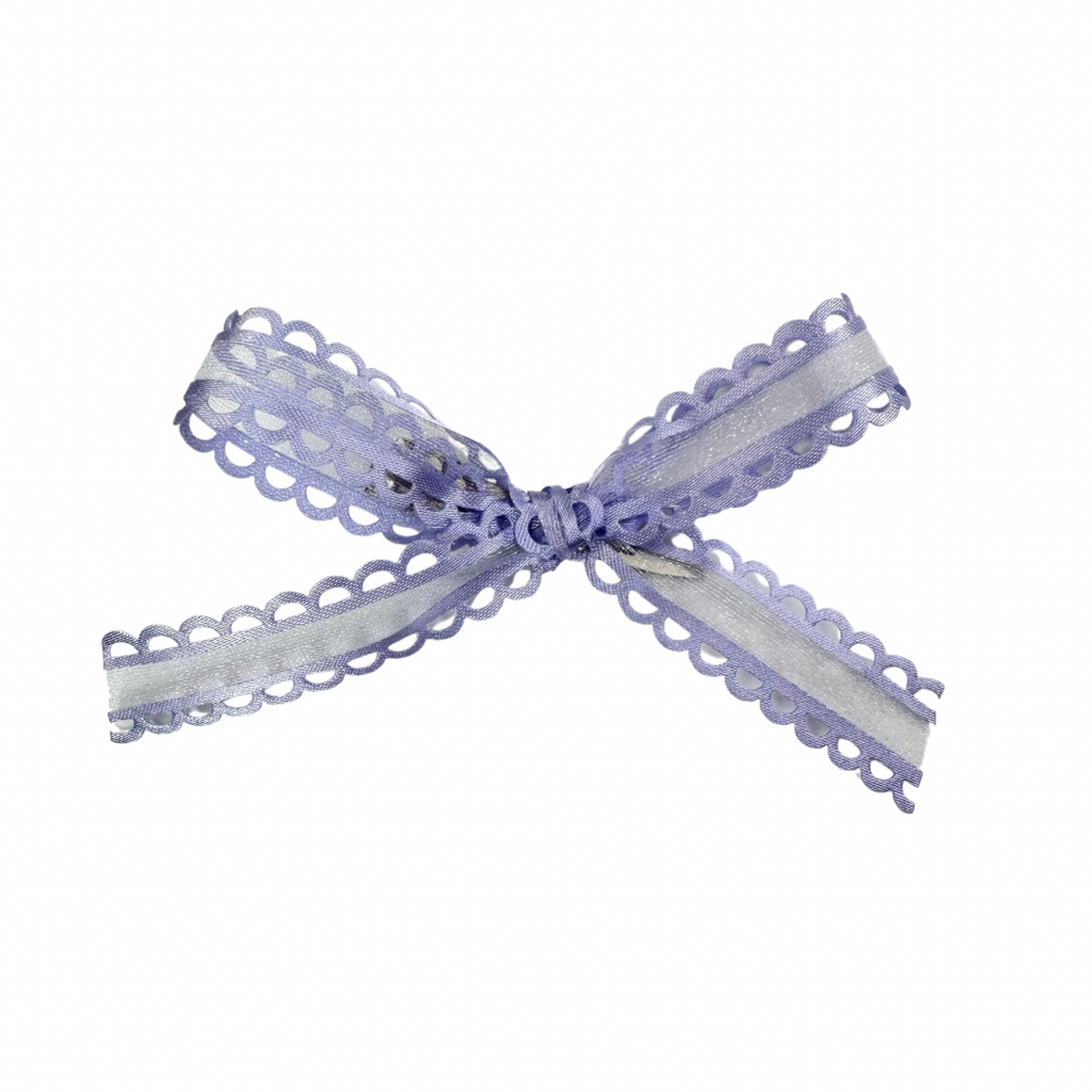 Lavender Scallop :: Ribbon Mini Explorer Bow