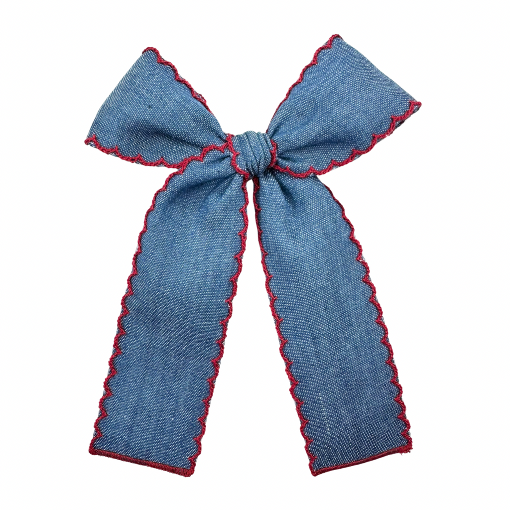 Red Trim Chambray :: Ribbon Pioneer