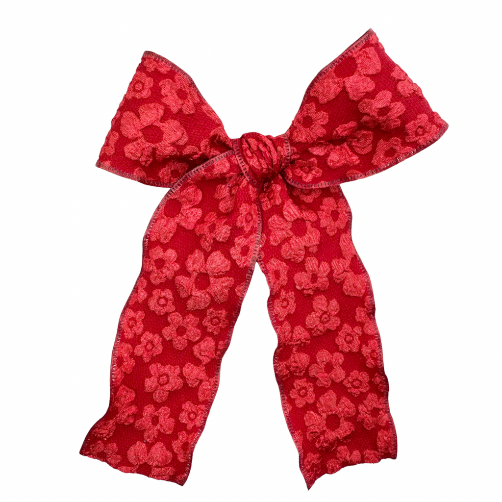 Red Embossed Floral :: Ribbon Pioneer