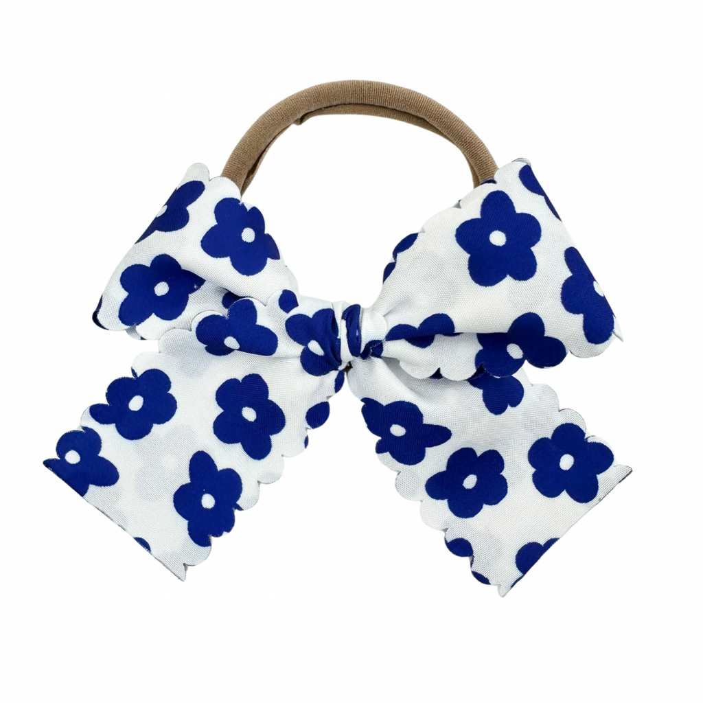 Blue Daisy :: Ribbon Mini Voyager Bow