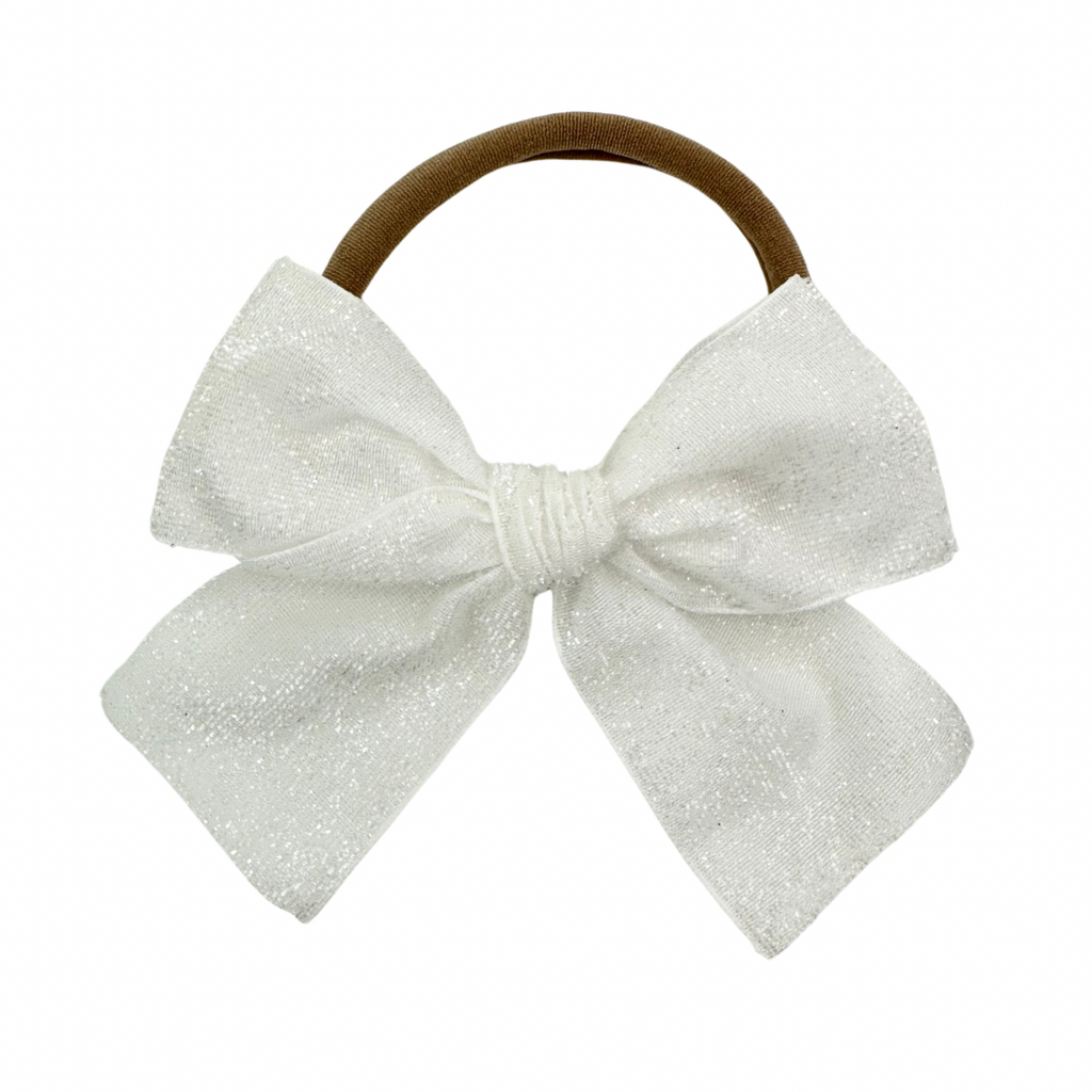 White Firecracker :: Ribbon Mini Voyager Bow