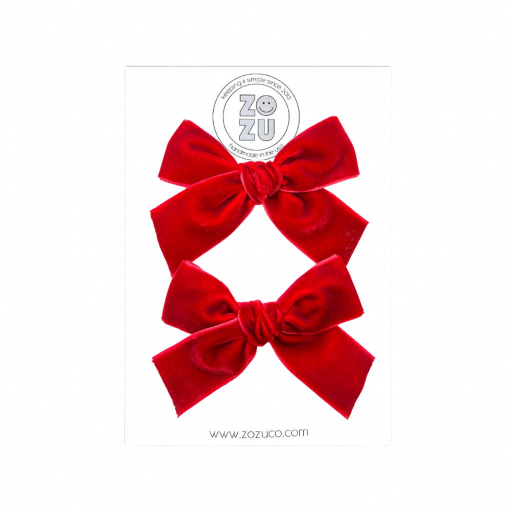 **2 WEEK PRE-ORDER** Red Velvet :: Mini Explorer Ribbon Pigtail Set