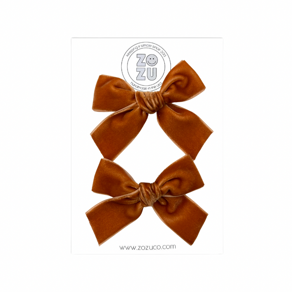 Pumpkin Velvet :: Mini Explorer Ribbon Pigtail Set