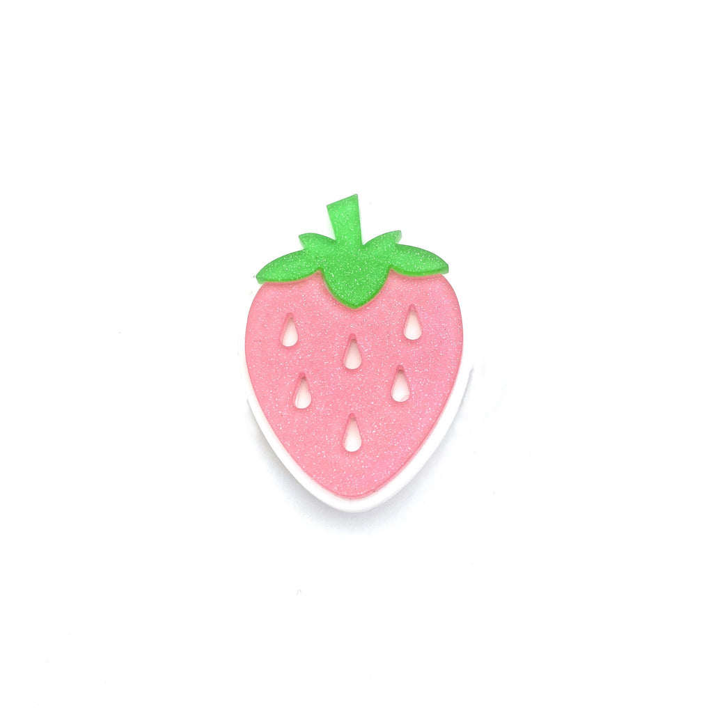 Pink Strawberry :: Acrylic Pin