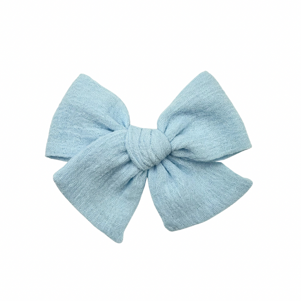 Sky Blue Gauze :: Mini Voyager Bow