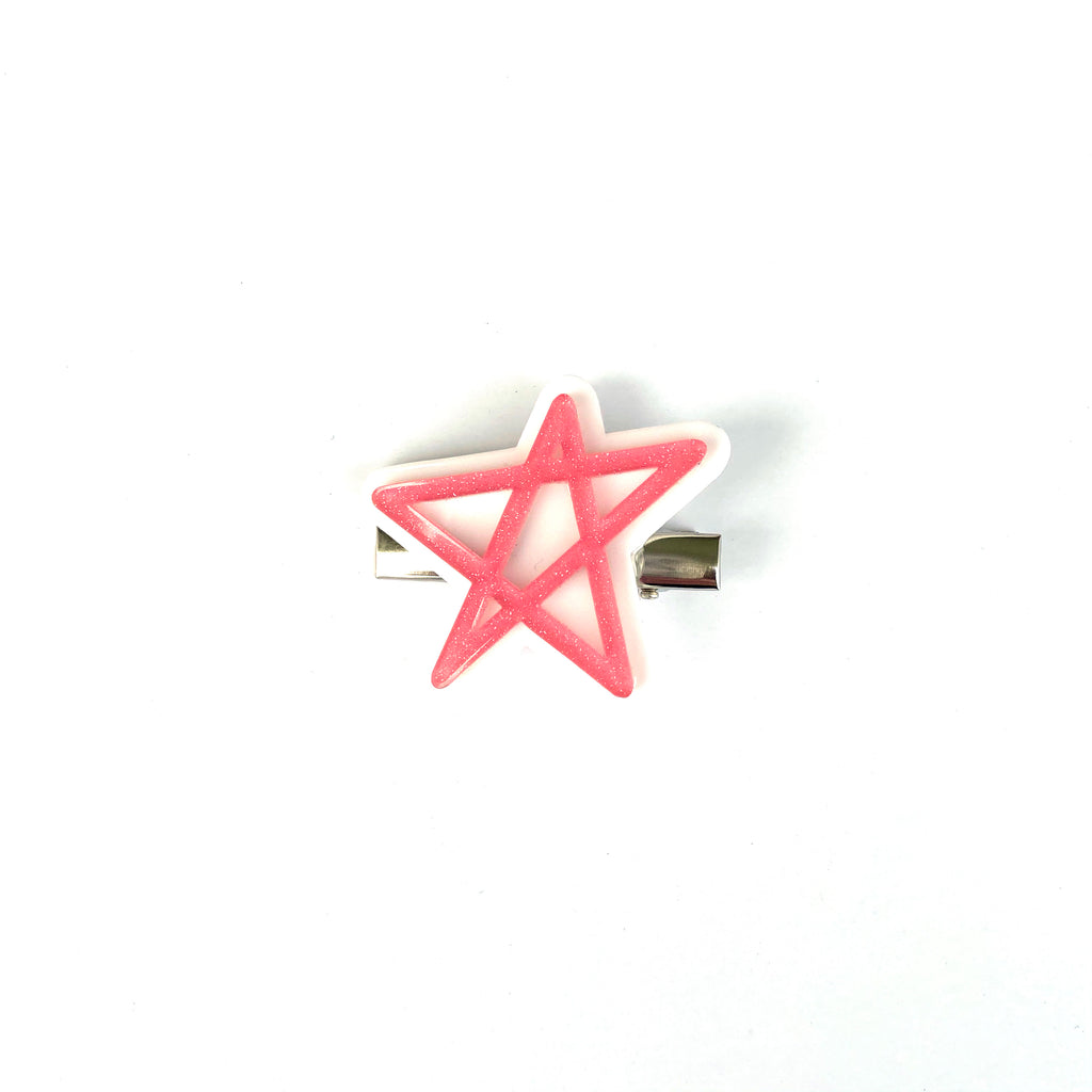 Pink Star :: Acrylic Clip