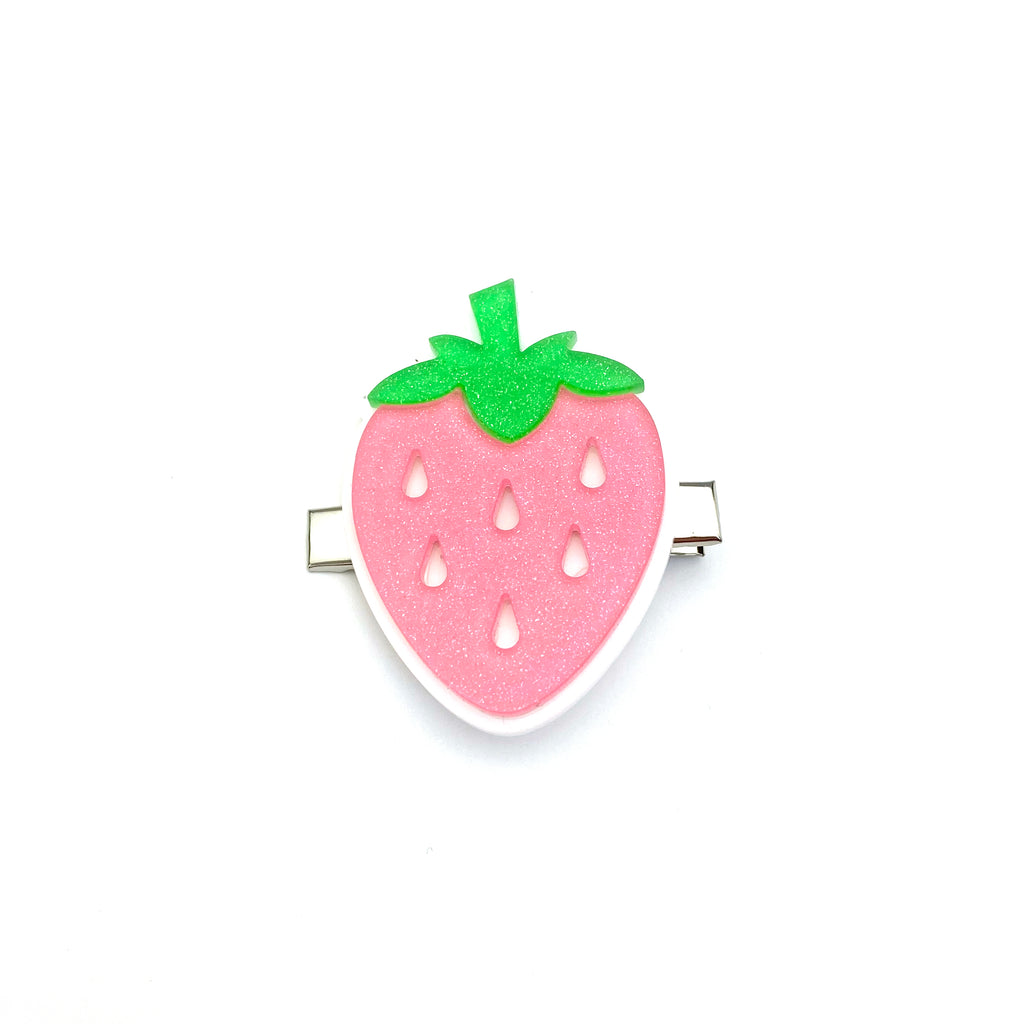 Pink Strawberry :: Acrylic Clip